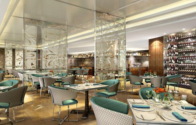The Leela Ambience Convention Hotel Delhi Нью-Дели Ресторан фото The interior of the restaurant
